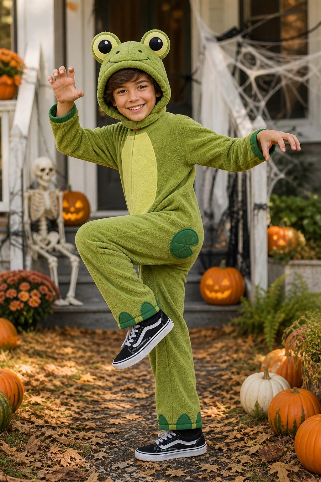cute animal dress Frog Costume Kids, Handmade Fleece Frog Outfit, Onesie, To – Yellow Cardinal Studio cute bunnies in costumes Firefighter Clothing: What's The Brights Halloween gathering Color:Black and Dark Green