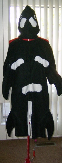Kids Orca Whale Halloween Costume, Fleece Ocean Animal Bodysuit