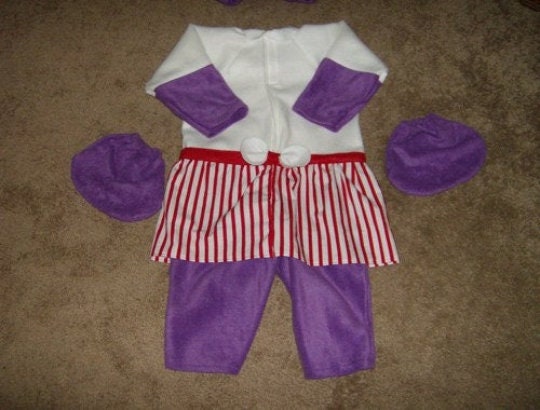 Handmade Purple Hippo Halloween Costume for Kids, Fleece Animal Outfit