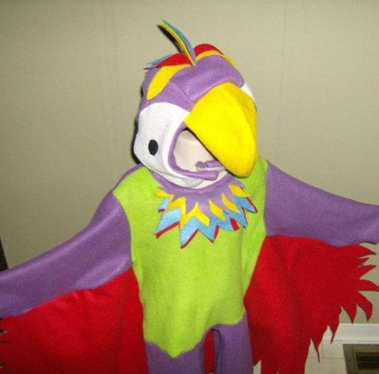 Kids Parrot Bird Halloween Costume, Colorful Tropical Animal Outfit, Jungle Bird Suit