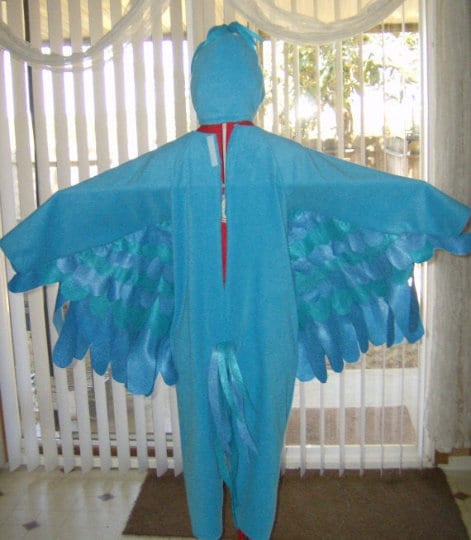 Macaw Blu Blue Jewel Rio Bird Halloween Costume Outfit, Bird Halloween Costume, Tropical Bird Costume for Kids, Colorful Parrot Cosplay