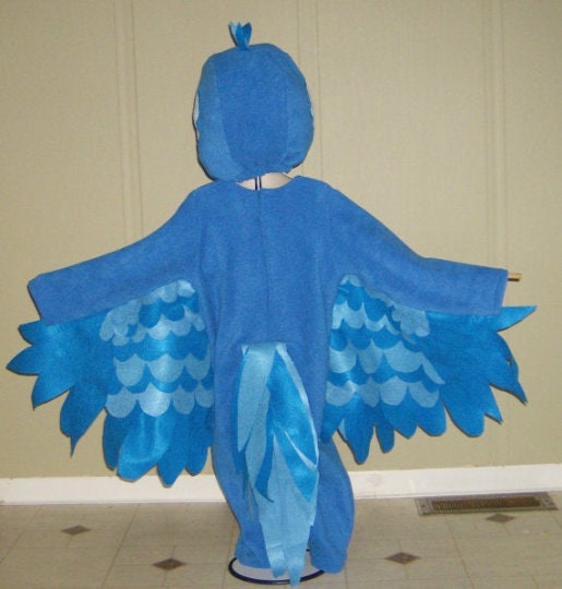 Macaw Blu Blue Jewel Rio Bird Halloween Costume Outfit, Bird Halloween Costume, Tropical Bird Costume for Kids, Colorful Parrot Cosplay