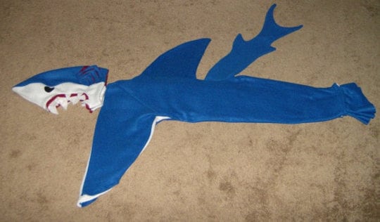 Kids Fleece Shark Costume, Halloween Ocean Animal Outfit