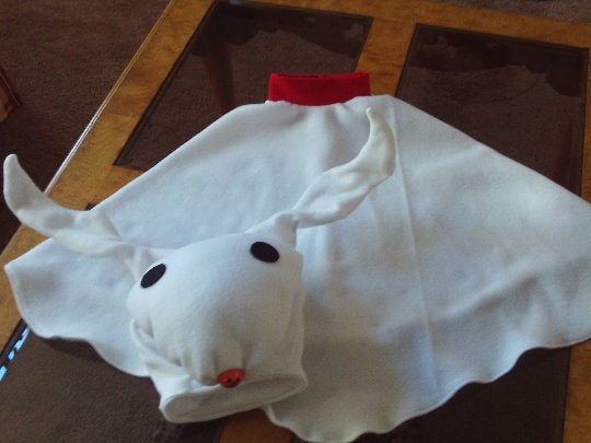 Zero Ghost Dog Halloween Costume, Ghost Puppy Halloween Costume, Spooky Cute Dog Costume, Nightmare Inspired Pet Costume