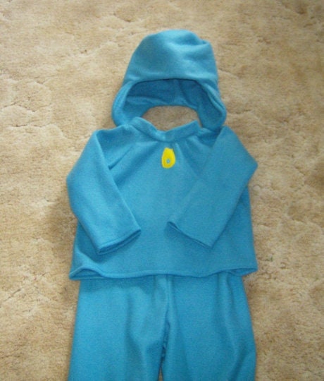 Plush Pocoyo Inspired Halloween Costume Cartoon Inspired Kids Cosplay Fleece Character Outfit