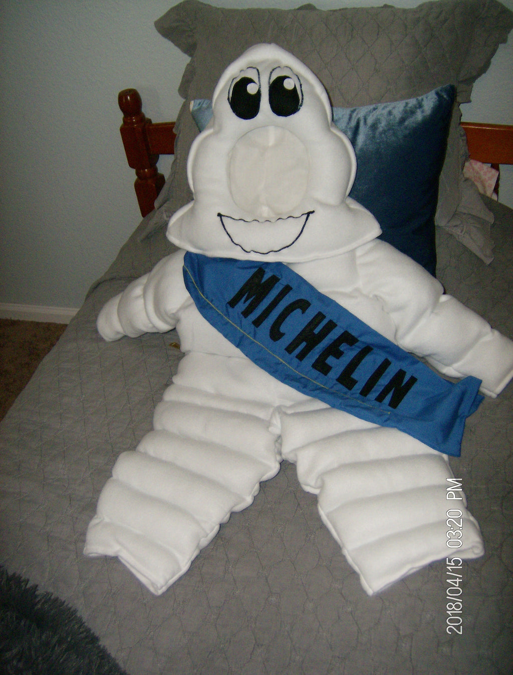 Michelin Man Puffed Fleece Halloween Costume Tire Mascot Inspired Fleece Cosplay Funny Character Outfit