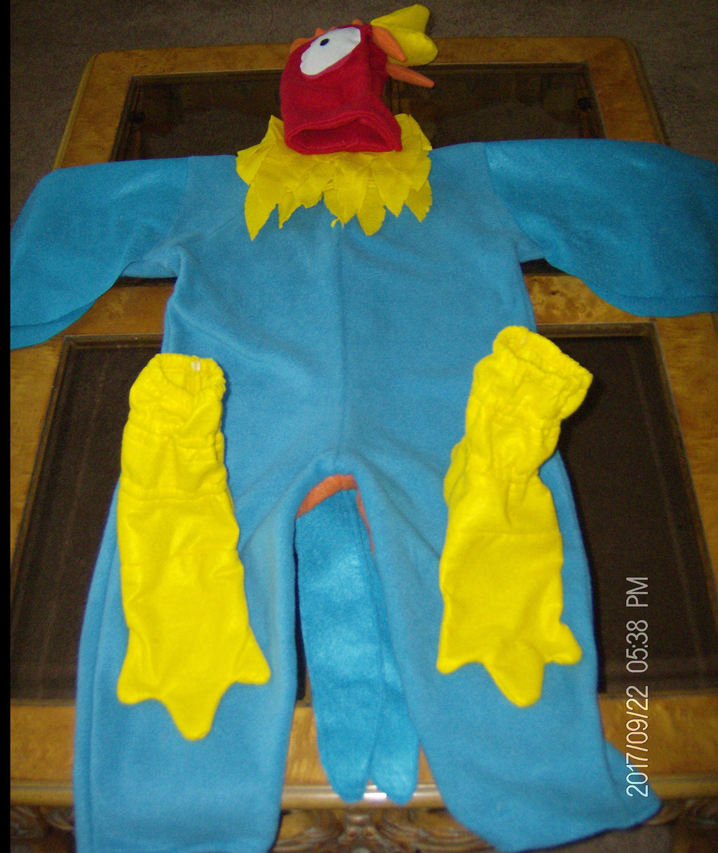 Kids Hei Hei Rooster Fleece Costume, Halloween Tropical Bird Outfit