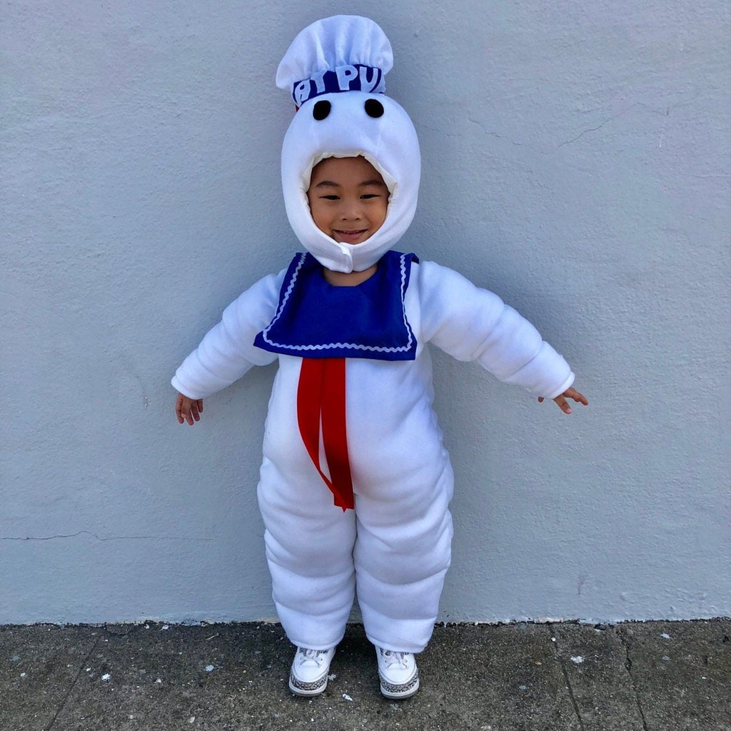 Stay Puft Ghostbusters Fleece Halloween Costume Marshmallow Man Custom Made