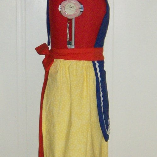 Fairytale Princess Apron Costume Retro Maid Waitress Uniform Snow White Pinup Halloween Cosplay Apron