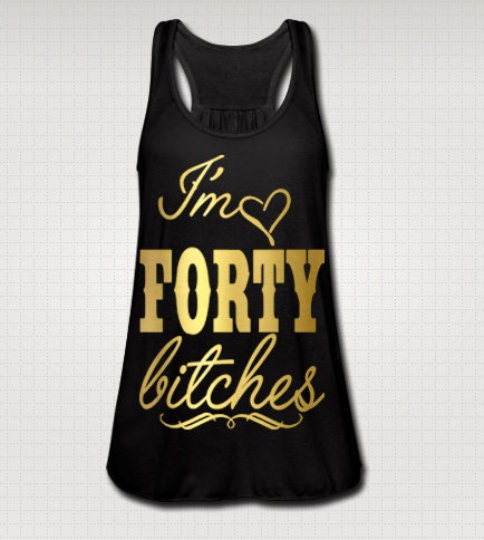 Forty & Fabulous Tank Top: 40th Birthday Party Shirt