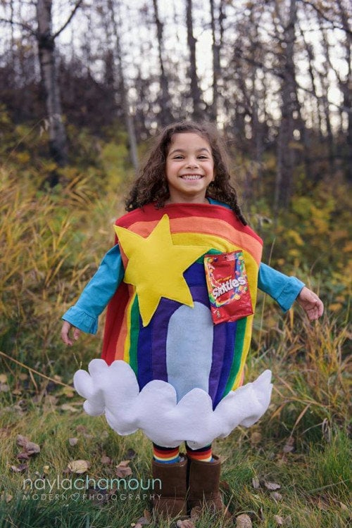 Kids Rainbow Halloween Costume Sunshine Cloud Fun Girls Colorful Cosplay Bright Fantasy Character Costume