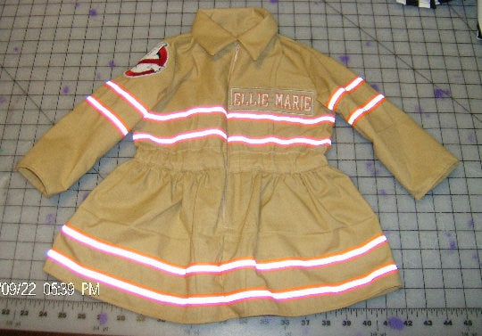 Girls Ghostbuster Costume Dress, Girls Ghost Hunter Costume, Movie-Inspired Halloween Costume, Ghostbuster Dress Outfit