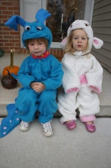 Lamb Halloween Costume Outfit, Kids Lamb Costume, Cute Sheep Halloween Costume, Plush Farm Animal Costume for Kids