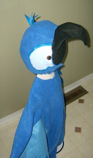 Macaw Blu Blue Jewel Rio Bird Halloween Costume Outfit, Bird Halloween Costume, Tropical Bird Costume for Kids, Colorful Parrot Cosplay