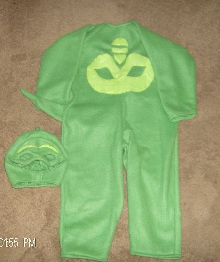 Green Gecko Lizard Halloween Costume for Kids, Fleece Animal Suit