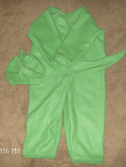 Green Gecko Lizard Halloween Costume for Kids, Fleece Animal Suit