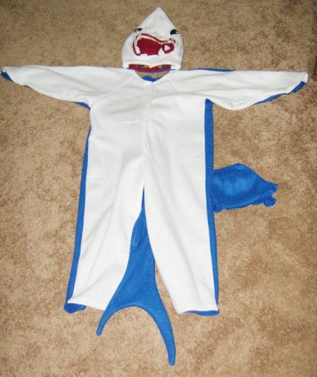 Great White Shark Halloween Costume Outfit, Kids Shark Halloween Costume, Unique Fleece Shark Costume, Ocean Animal Costume for Kids