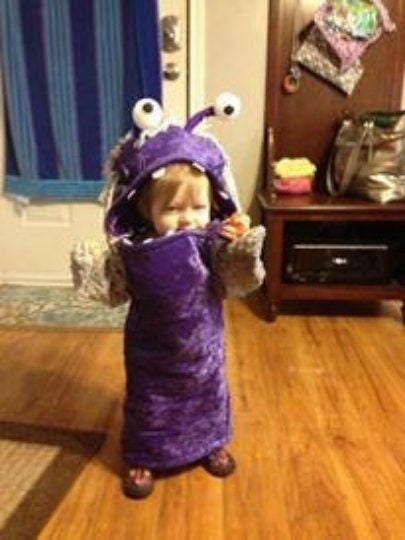 Baby Boo Monster Halloween Costume, Purple Velvet, Tentacle Arms, Toddler Dress Up