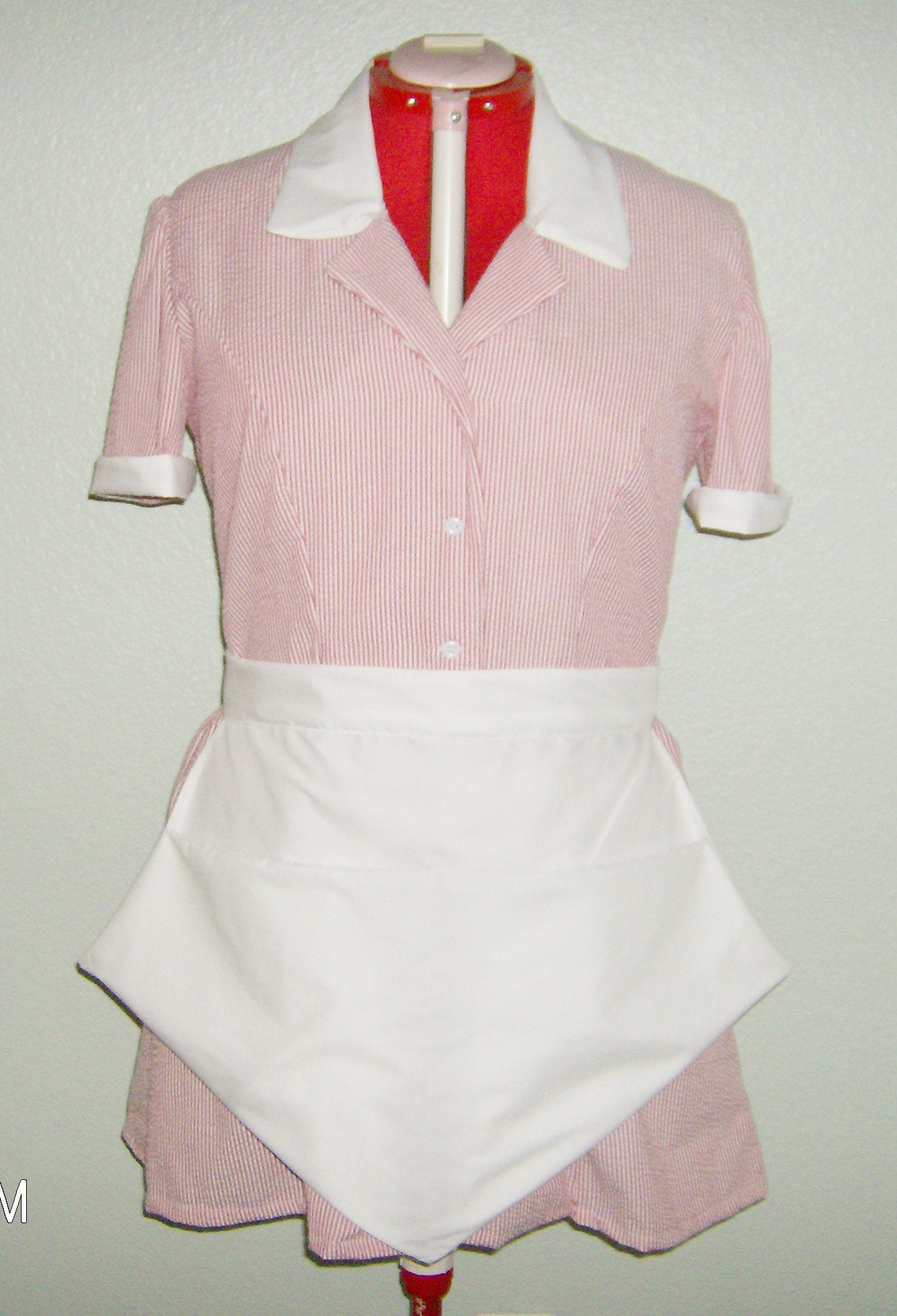 Ruby Diner Waitress Dress Costume: Retro 50s Rockabilly Uniform, Custom Made