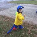 Blue Cat Halloween Costume With Yellow Jacket Outfit, Yellow Eyes Cat Costume, Kids Cartoon Cat Halloween Costume, Plush Blue Cat Costume