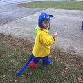 Blue Cat Fleece Costume, Yellow Jacket, Halloween Outfit, Kids Cartoon Cosplay