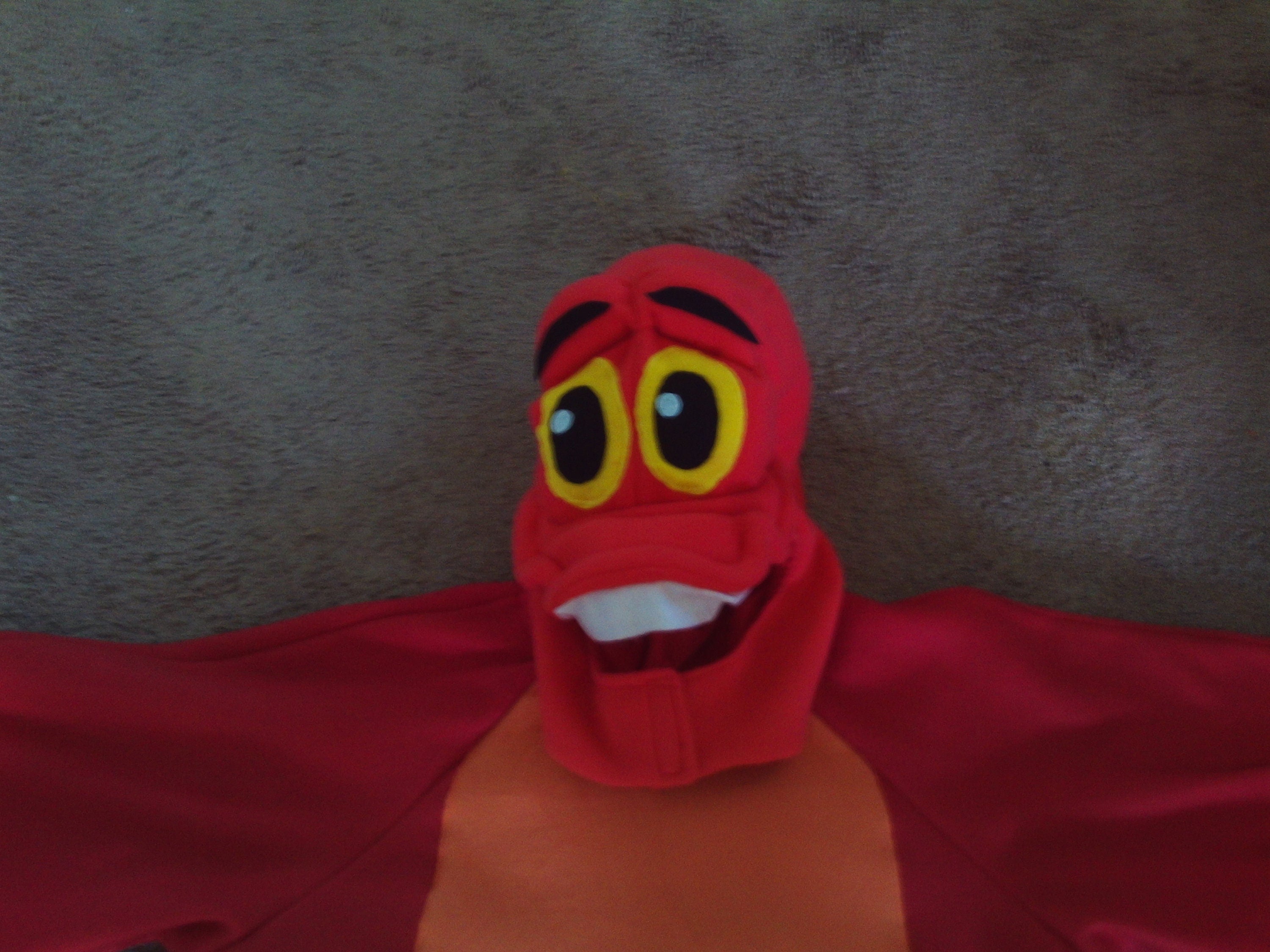 Kids Red Lobster Fleece Costume, Halloween Ocean Animal Outfit