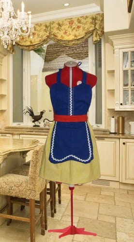 Fairytale Princess Apron Costume Retro Maid Waitress Uniform Snow White Pinup Halloween Cosplay Apron