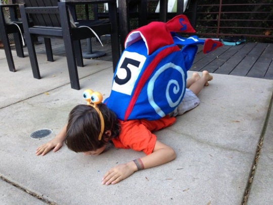 Turbo Snail Halloween Costume, Speedy Racer Shell Outfit, Kids Animal Fancy Dress