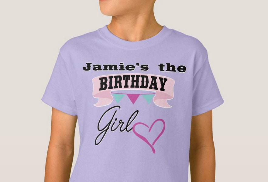 Birthday Girl T Shirt TODDLER SIZE  You Choose The Color Custom Made Personalized