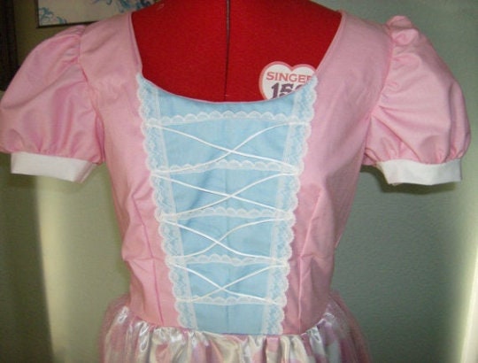 Girls Bo Peep Halloween Costume, Storybook Shepherdess Dress Up, Pink Polka Dot Skirt