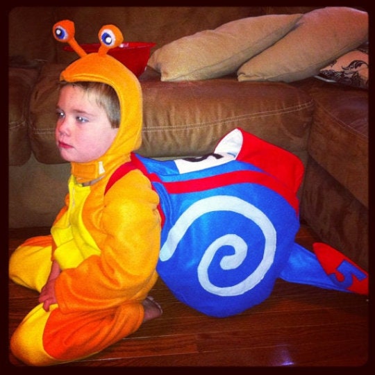 Racing Snail Turbo Halloween Costume Outfit, Turbo Inspired Snail Costume, Funny Animal Halloween Costume, Kids Snail Costume