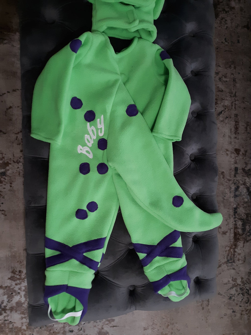 Baby Bop Halloween Costume Outfit, Purple Dino Halloween Costume, Cute Dinosaur Costume for Kids, Retro Character Costume