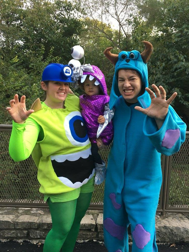 Mike Wazowski Monster Fleece Costume, Hand Appliqued Face, Halloween Dress Up