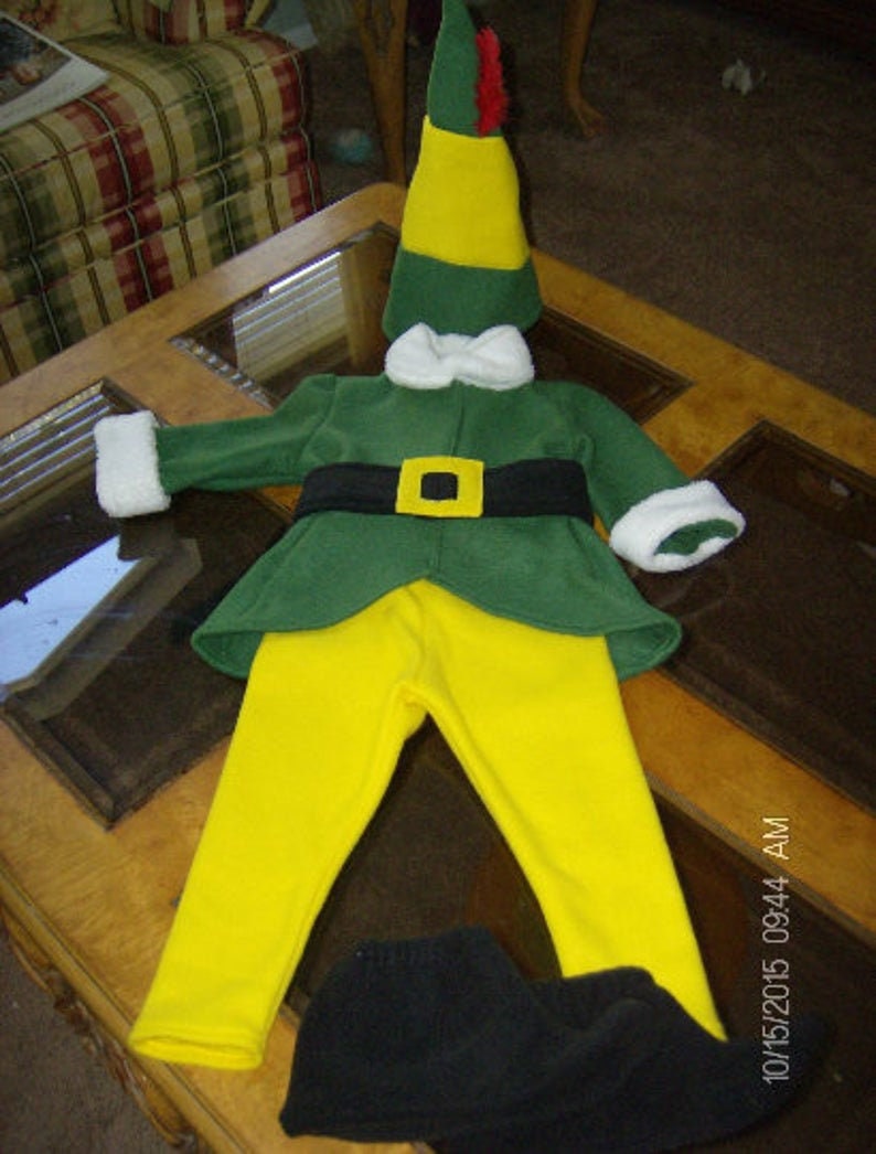 Men's Buddy Elf Halloween Costume, Christmas Prop Outfit, Christmas Elf Costume, Funny Holiday Halloween Costume, Santa Elf Cosplay Suit