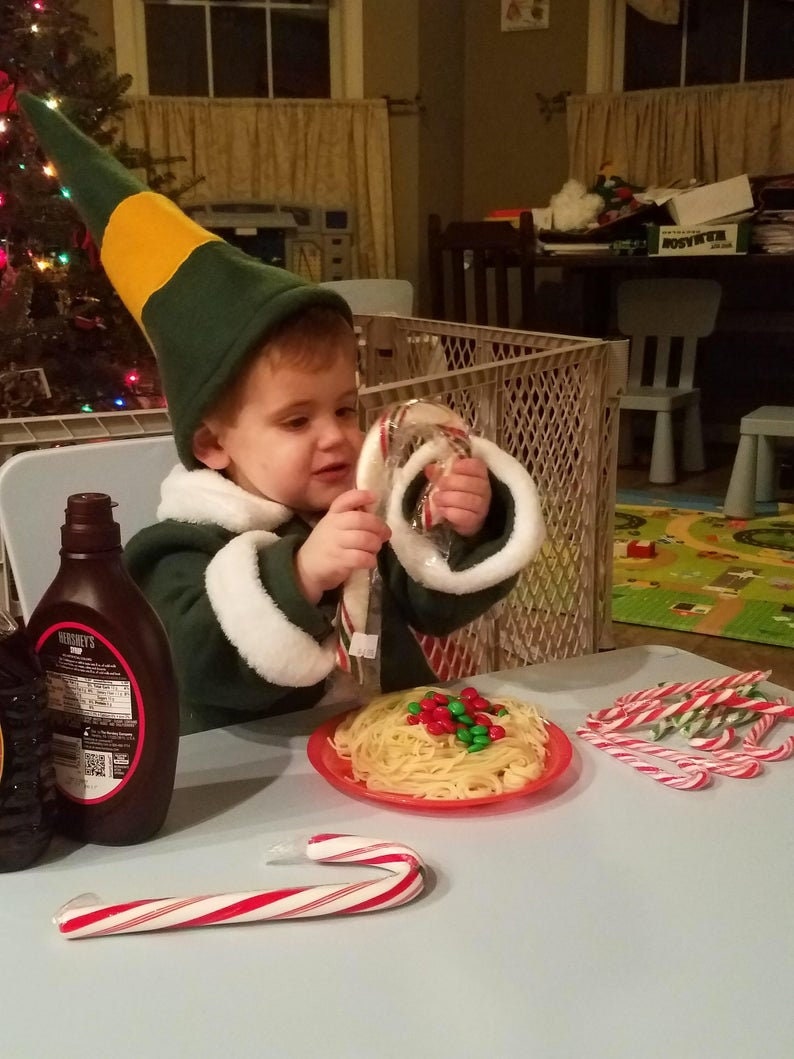 Men's Buddy Elf Halloween Costume, Christmas Prop Outfit, Christmas Elf Costume, Funny Holiday Halloween Costume, Santa Elf Cosplay Suit