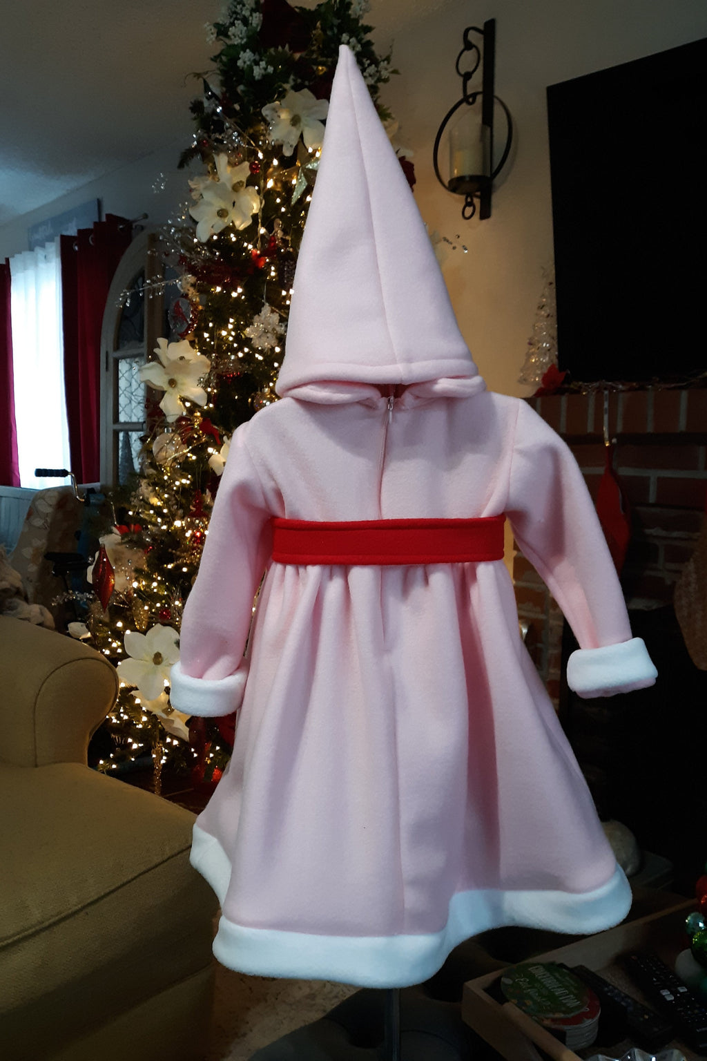 Personalized Pink Elf Costume, Kids Christmas Outfit, Santa Helper Dress Up