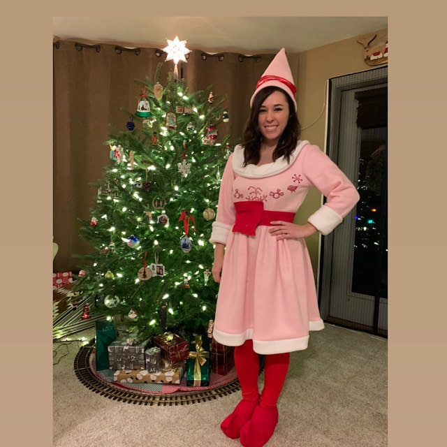 Women's Jovie Elf Halloween Costume Outfit, Dress Christmas Elf Costume, Holiday Movie-Inspired Costume, Festive Elf Cosplay Set