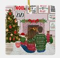 Family Christmas Ornament, Pet & Baby, Custom Cozy ScenePersonalized