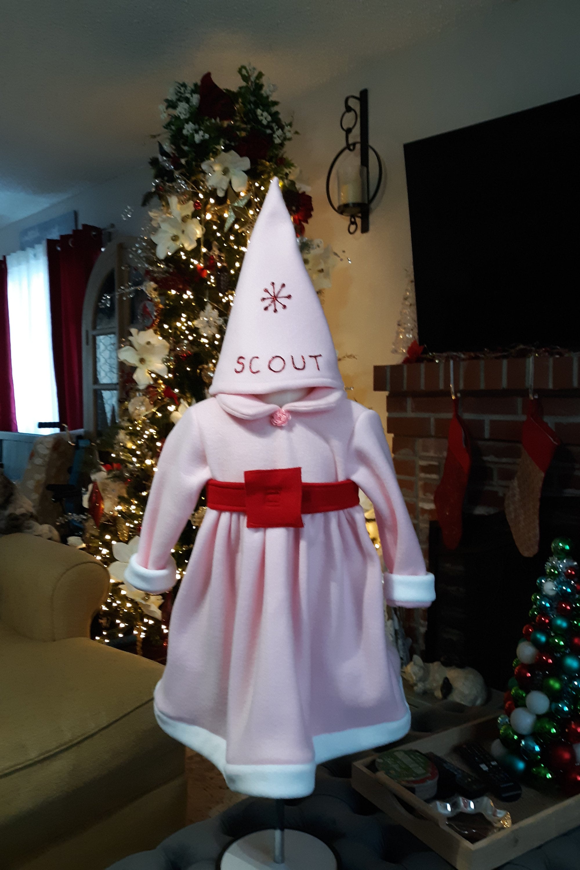 Personalized Pink Elf Costume, Kids Christmas Outfit, Santa Helper Dress Up