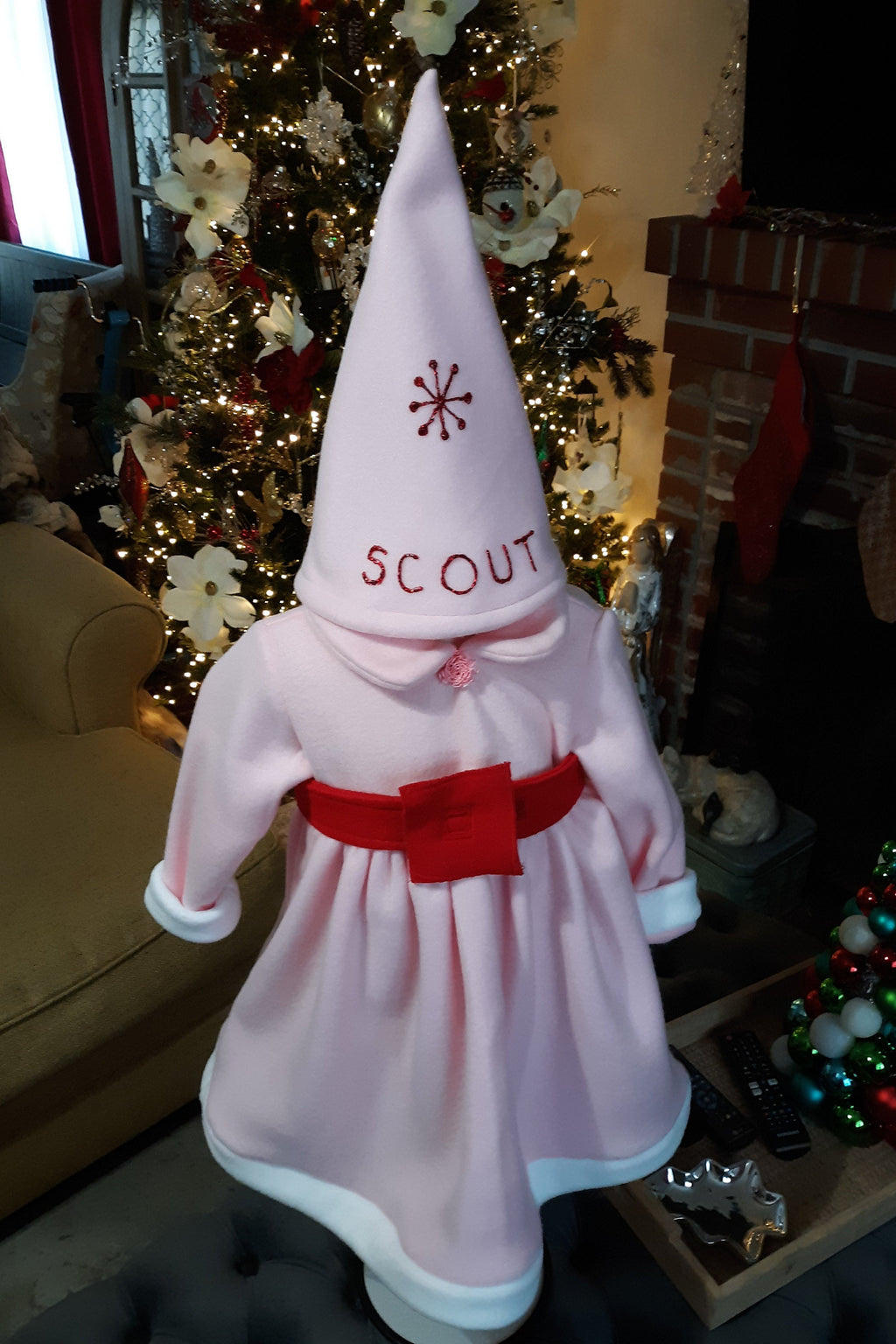 Personalized Pink Elf Costume, Kids Christmas Outfit, Santa Helper Dress Up