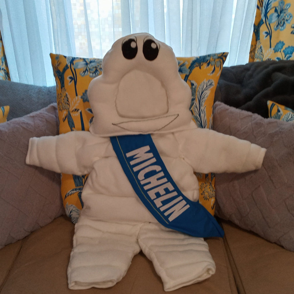 Michelin Man Puffed Fleece Halloween Costume Tire Mascot Inspired Fleece Cosplay Funny Character Outfit