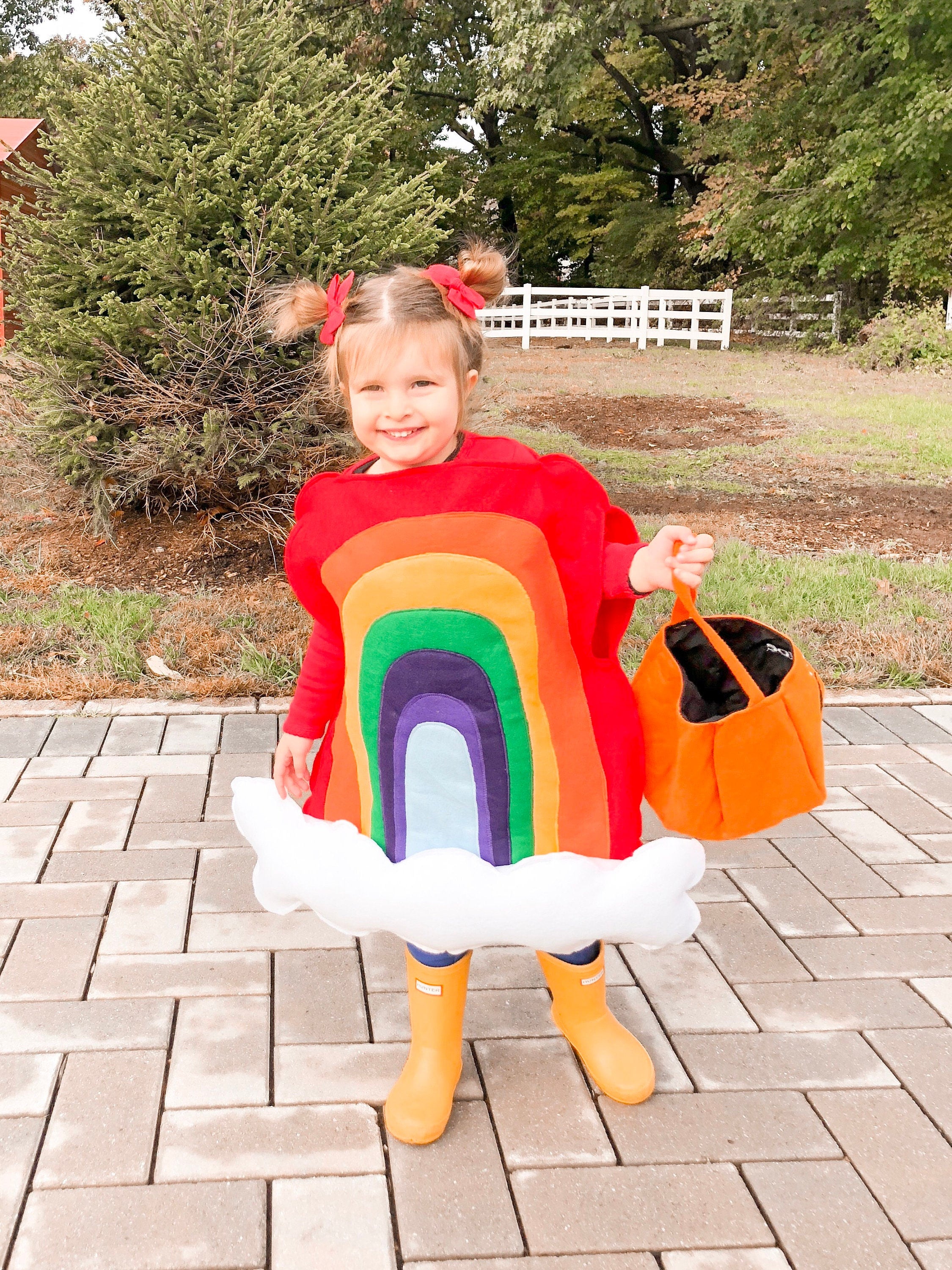 Kids Rainbow Halloween Costume Sunshine Cloud Fun Girls Colorful Cosplay Bright Fantasy Character Costume