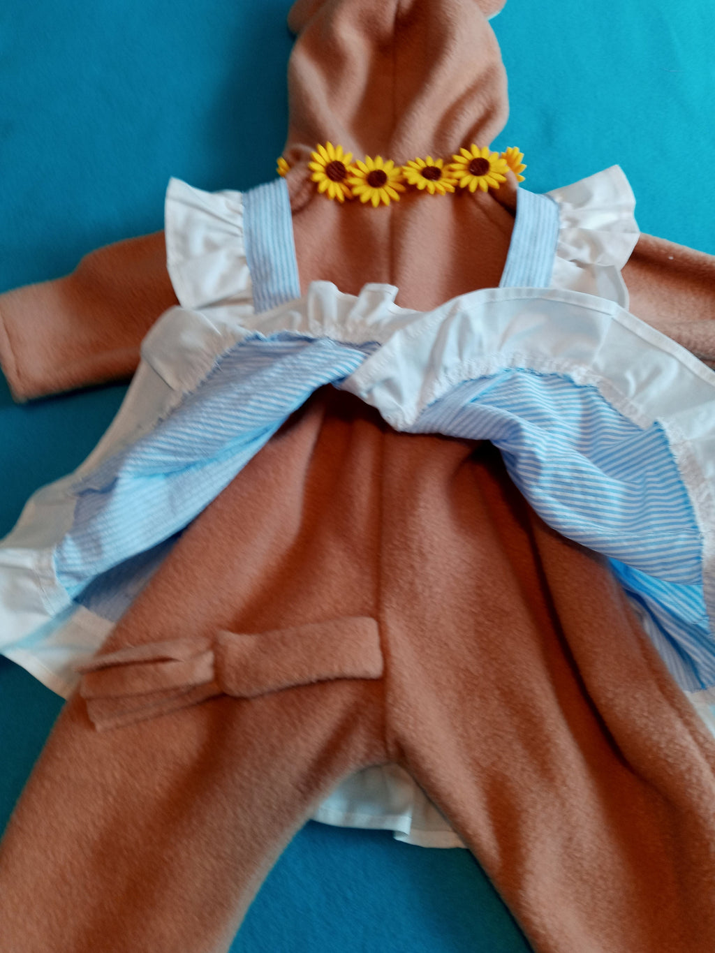 Elsie Brown Cow with Apron Halloween Costume Outfit, Cow with Apron Costume, Farm Animal Halloween Costume, Cute Country Cow Costume