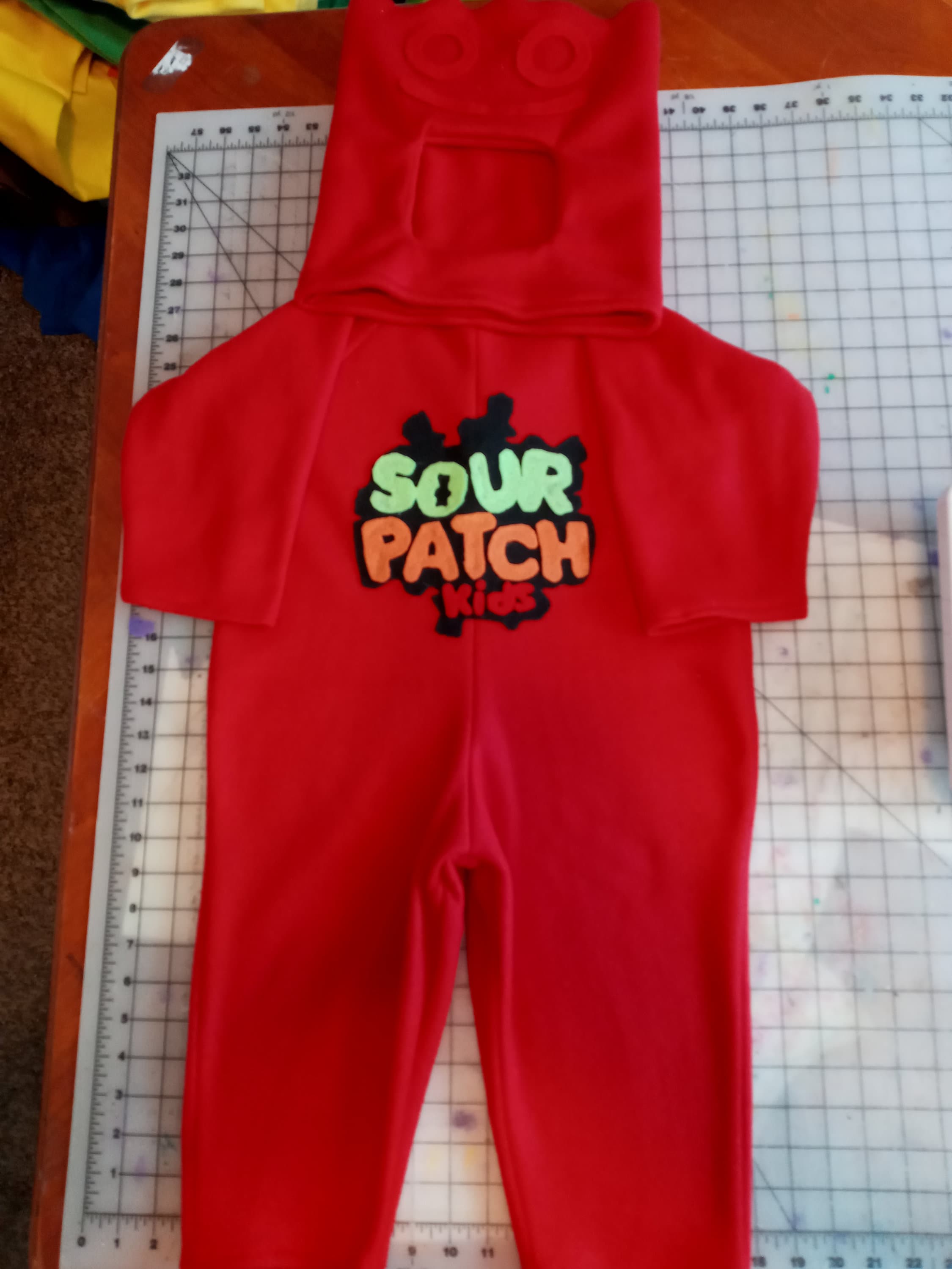 Kids Sour Patch Halloween Costume, Fleece Candy Cosplay Outfit