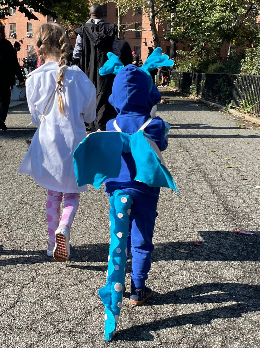 Blue Stuffy Dragon Tail Wings And Headband Halloween Costume, Kids Dragon Costume, Plush Fantasy Halloween Costume, Dragon Wings Tail Set