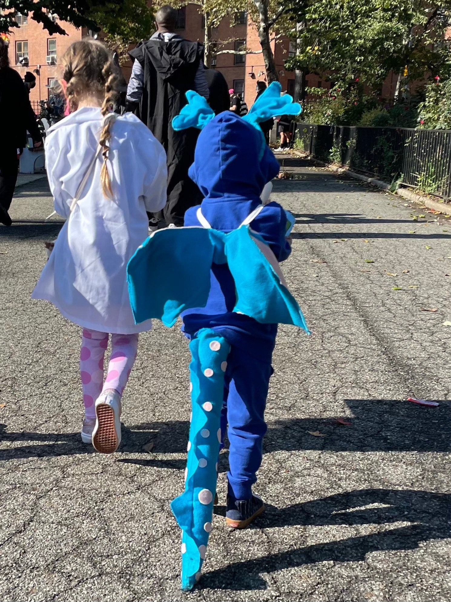 Blue Stuffy Dragon Tail Wings And Headband Halloween Costume, Kids Dragon Costume, Plush Fantasy Halloween Costume, Dragon Wings Tail Set