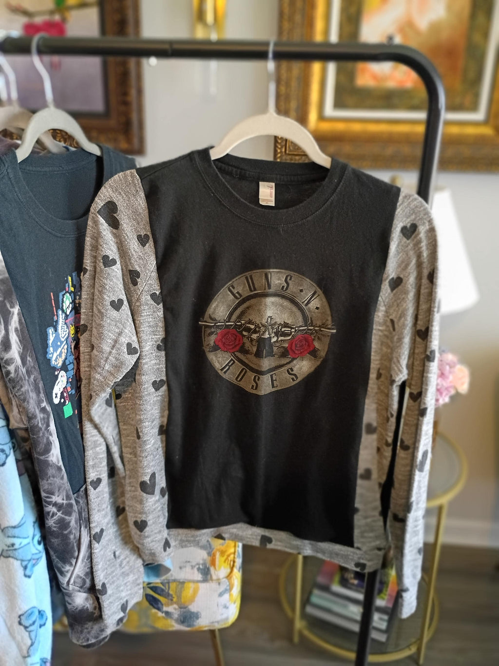 Guns N' Roses Long Sleeve Shirt - Retro 80s Rock Band Tee - Distressed Graphic Streetwear  Music Fan Gift  Vintage Style Rock Pullover Metal