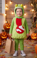 Ghostbuster Slimer Halloween Costume Outfit , Ghost Hunter Halloween Costume, Movie-Inspired Kids Costume, Ghostbuster Jumpsuit