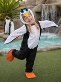 Toddler Penguin Halloween Costume, Arctic Bird Bodysuit with Orange Feet