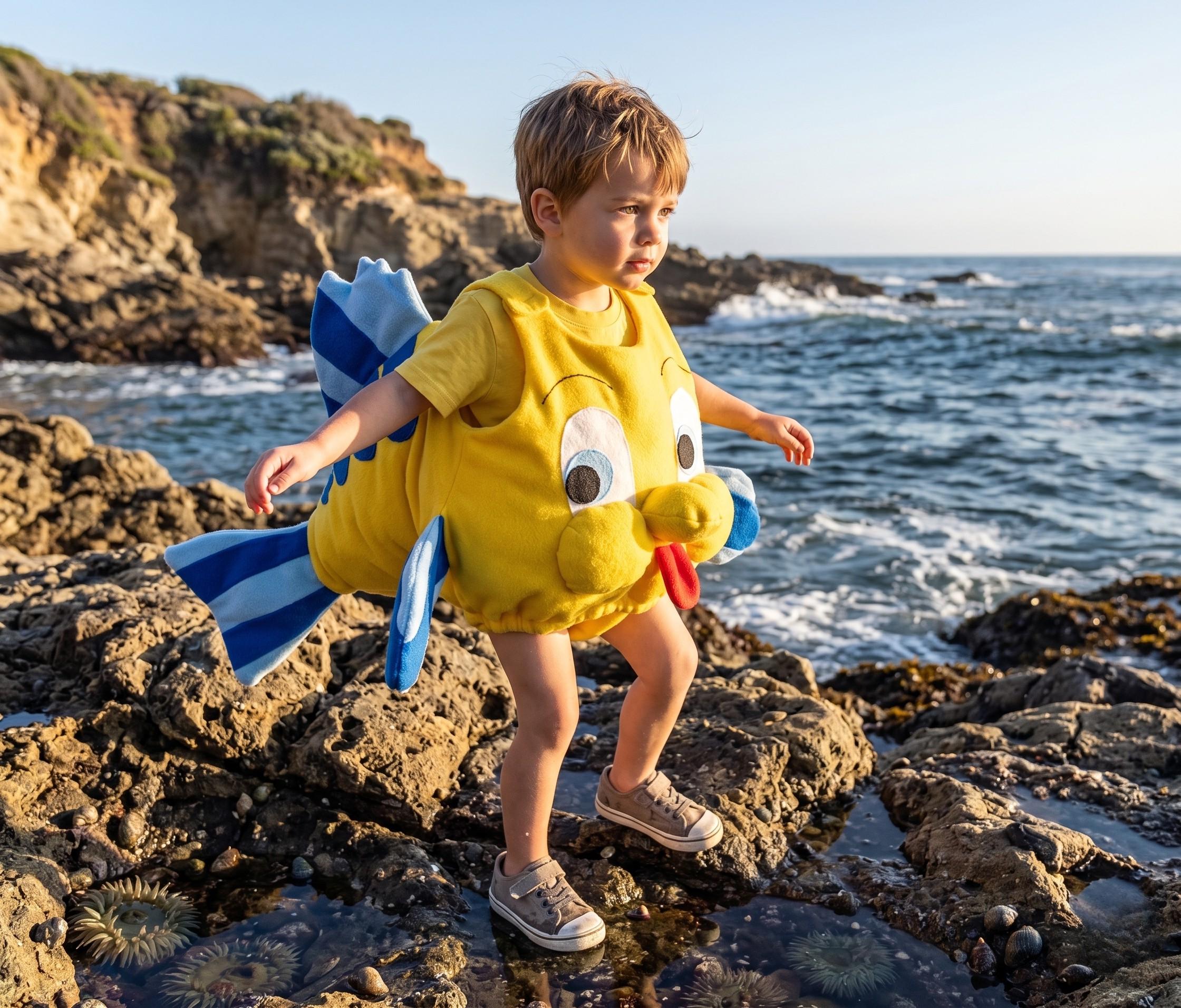 Kids Flounder Fish Halloween Costume Custom Made The Little Mermaid Inspired